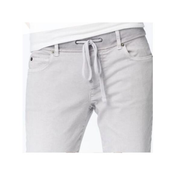 James Perse Women’s Drawstring Denim Jogger Pants Sz 4 US Large Minimalist Gray - Picture 4 of 12